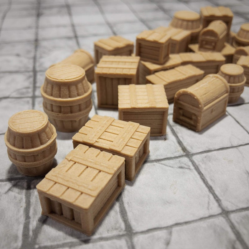 Extruded Gaming Pine Crates Barrels and Chests - Image 2